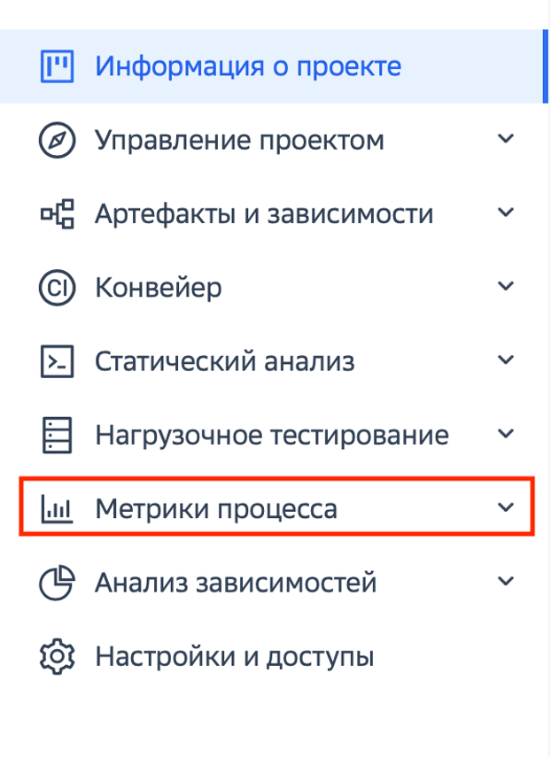 Раздел метрики процесса