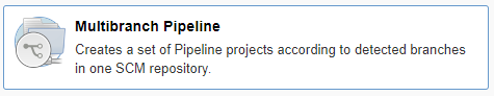 Тип проекта Multibranch Pipeline
