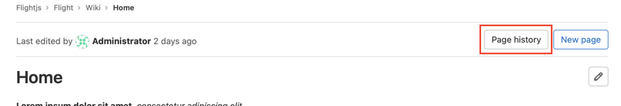 Page History